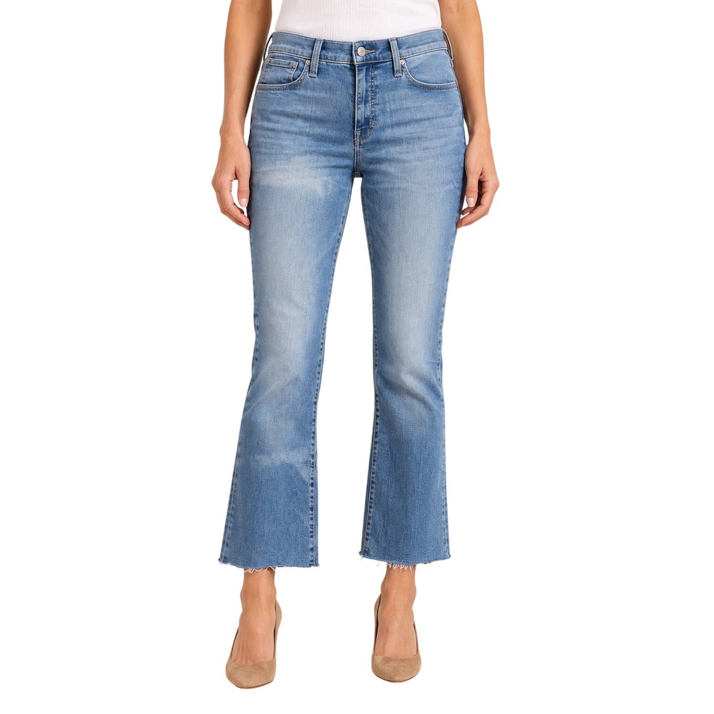 J. Crew '03 Kick Out Jeans Womens 29 Light Blue NEW Raw Hem Crop Flare RE-03-IDG